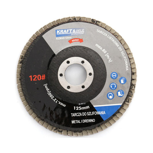 Disc universal pentru slefuire metal / lemn, 125 mm, P80, Kraft&Dele KD967