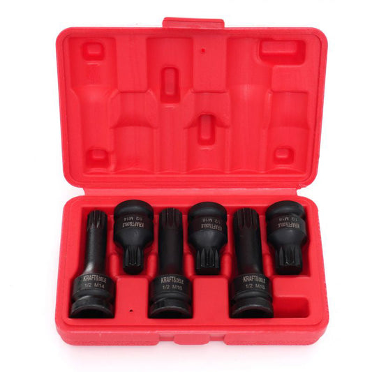 Set tubulare de impact, 1 / 2", 6 elemente, Kraft&Dele KD11761