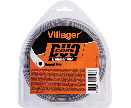 Fir rotund nailon pentru trimmer 2.4mm X 15m Duo Core, Villager VL068379