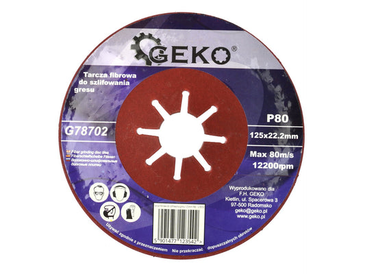 Disc din fibra pentru slefuire 125mm, Geko G78702