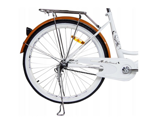 Bicicleta de oras Classic cu cos, 26", Alb, Maltrack 109173