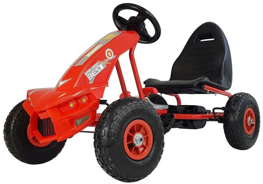 Masinuta cu pedale Gokart A-18, Rosu, Lean 5341