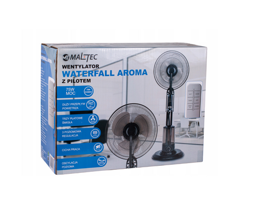 Ventilator cu umidificator Waterfall Aroma, Maltec 109131