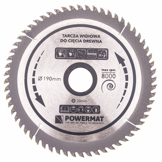 Disc Widia pentru lemn TDD-160x20 mm, 40 dinti, Powermat  PM0887