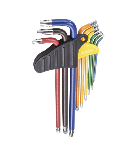 Set 9 chei torx T10-T50 extra lungi color, Topmaster 390174