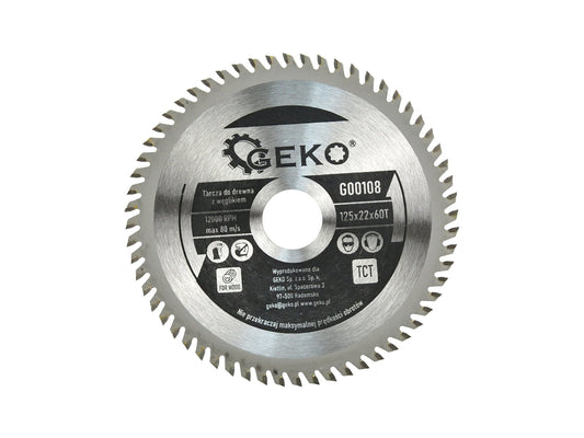 Disc taiere pentru lemn, 125 x 22 x 60 mm, Geko G00108