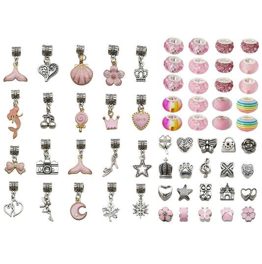 Set margele pentru bratari, 63 piese, MalPlay 109884