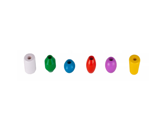 Set prajiturele de lemn cu margele, 70 piese, MalPlay 108906