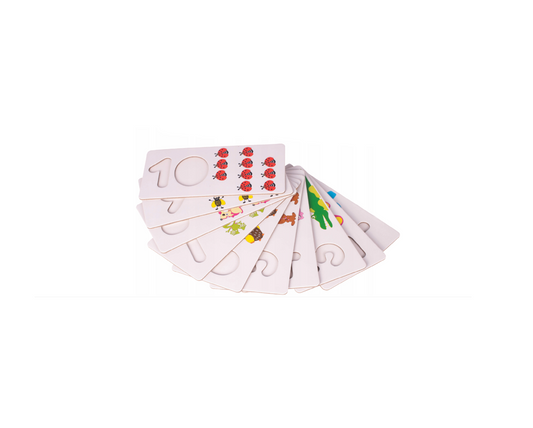 Set joc educativ din lemn cu cifre, 21 piese, MalPlay 108882