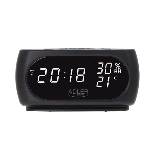 Ceas cu alarma, indicator de temperatura si umiditate, Adler AD1186