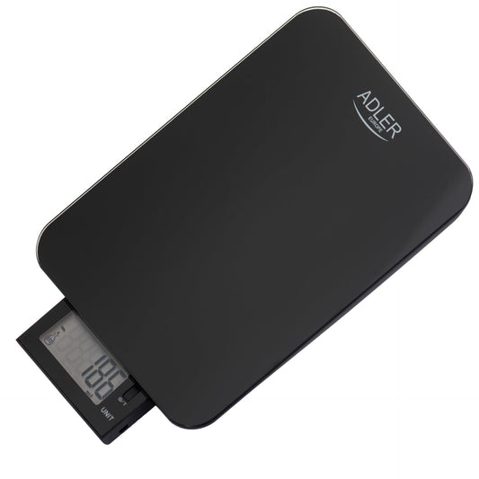 Cantar de bucatarie, capacitate maxima 10 kg, incarcare USB, display LCD, negru, Adler AD3167B