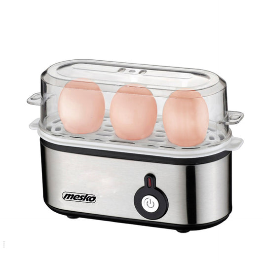 Aparat de fiert oua, compartiment pentru 3 oua, 350 W, argintiu, Mesko MS4485
