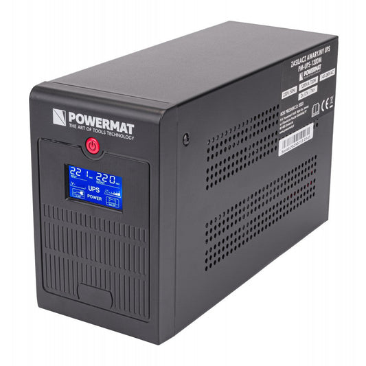 Sursa de curent PM-UPS-1200M, ecran LCD, 2 X 7 Ah, 720 W, Powermat PM1209