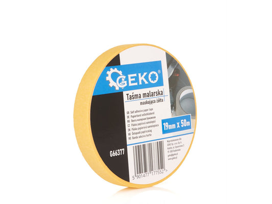 Banda de mascare din hartie, 19 mm x 15 m, Geko G66377