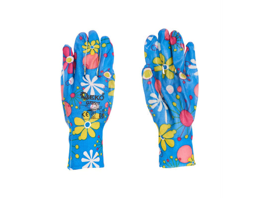 Manusi de gradina acoperite cu latex pentru femei, marimea 6, Geko G73507