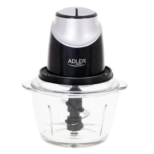 Tocator electric de legume, 2 trepte, sticla, 1.2 l, negru, Adler AD4082