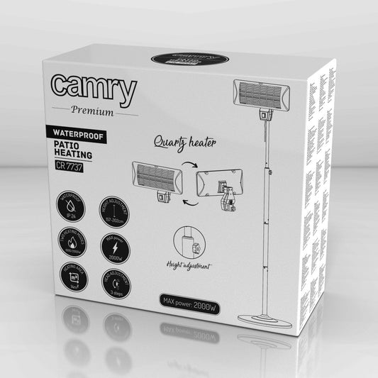Incalzitor exterior de terasa electric, inaltime ajustabila, Camry CR7737