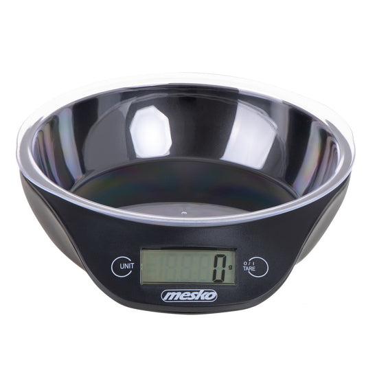 Cantar electronic de bucatarie, bol capacitate maxima 5 kg, diviziune 1 g, functie tara si zero, oprire automata, Mesko MS3164