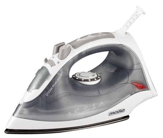 Fier de calcat, 2800 W, 170 ml, placa ceramica, calcat vertical, gri, Mesko MS5037