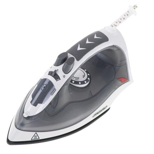 Fier de calcat, 2800 W, 170 ml, placa ceramica, calcat vertical, gri, Mesko MS5037