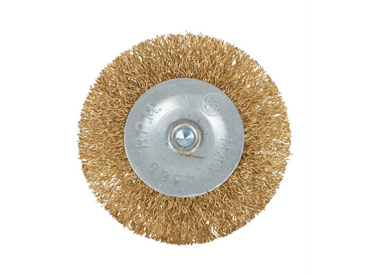 Perie circulara de sarma cu tija pentru slefuire, 60 mm, Geko G00616