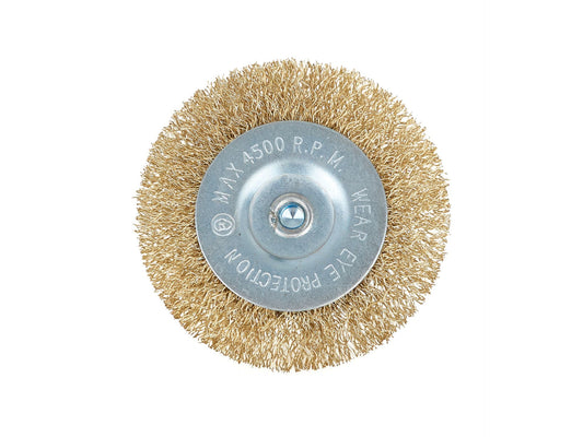 Perie circulara de sarma cu tija pentru slefuire, 80 mm, Geko G00617