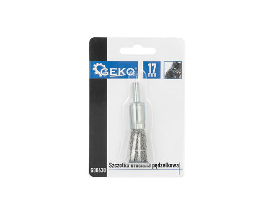 Perie de sarma cu tija, 17 mm, Geko G00630