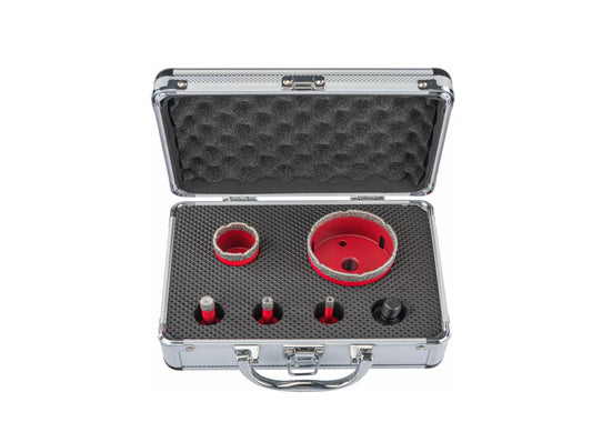 Set carote diamantate, 6-68 mm, prindere M14, HEX, 5 elemente, Red Technic RTZOD0045