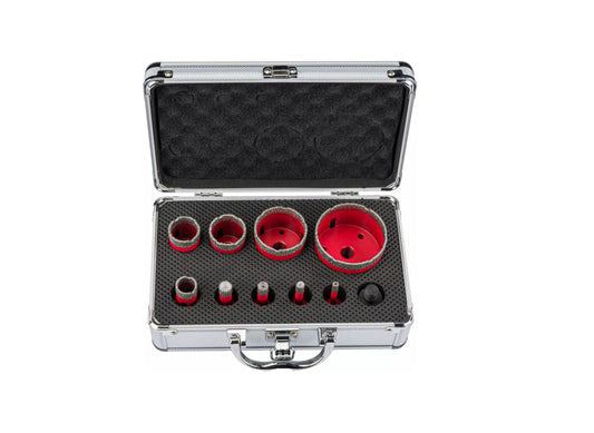 Set carote diamantate, 6-68 mm, HEX, M14, 9 elemente, Red Technic RTZOD0046