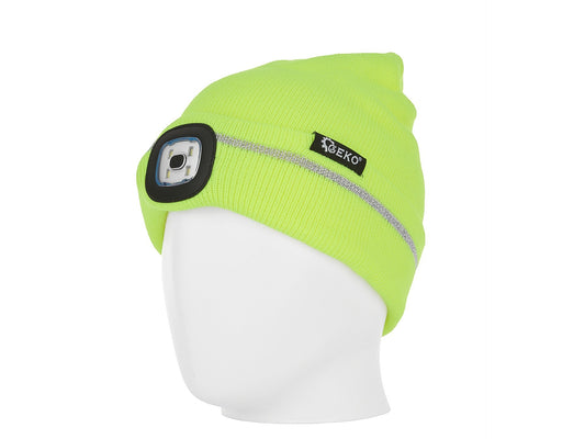 Caciula de iarna cu lanterna LED reincarcabila, Geko G90406