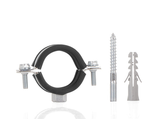 Clema metalica cu cauciuc pentru fixare tevi in perete, 6 / 4", 47 - 51 mm, Geko G17293