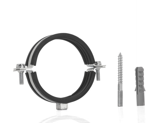 Clema metalica cu cauciuc pentru fixare tevi in perete, 2", 60 - 64 mm, Geko G17294