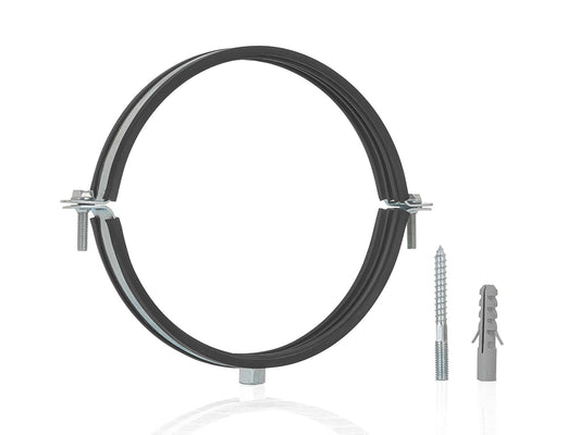 Clema metalica cu cauciuc pentru fixare tevi in perete, 4", 107 - 112 mm, Geko G17297