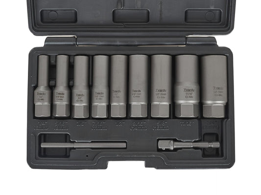 Set tubulare adanci pentru suruburi rupte, 6-19 mm, 11 elemente, Tvardy T00130