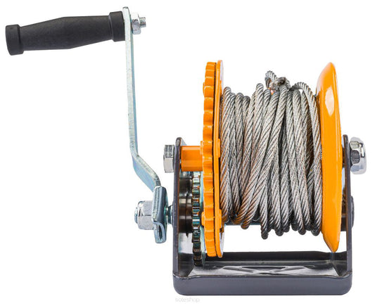 Troliu manual PM-WRC-1133T, cablu 10 m, greutate maxima suportata 1133 kg, Powermat PM1268
