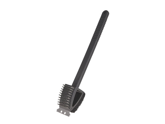 Perie 3 in 1 pentru curatarea gratarului, burete, racleta, perie de sarma, Geko G80509