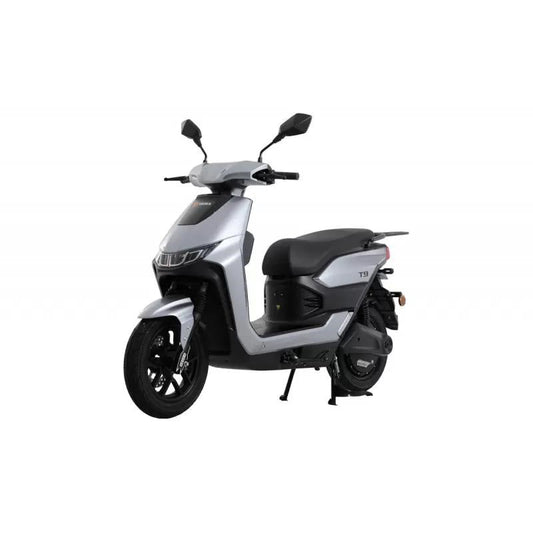 Scuter electric Yadea T9, 2 viteze, regenerare energie, far LED, acumulator Li-Ion, 72 V, 20 Ah, incarcator 3A, gri, Villager VL079990