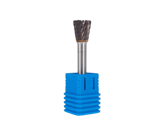 Freza pentru metal din carbura de tungsten, 12 x 12 mm, tija 6 mm, con inversat, Geko G37499