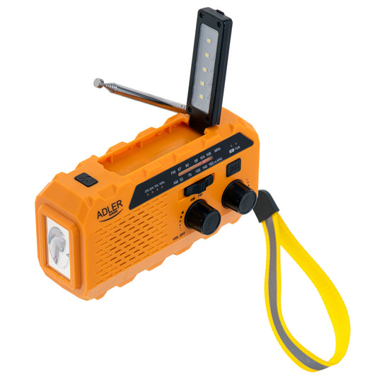 Radio portabil cu lanterna si functie de incarcare, 1200 mAh, Adler AD1197