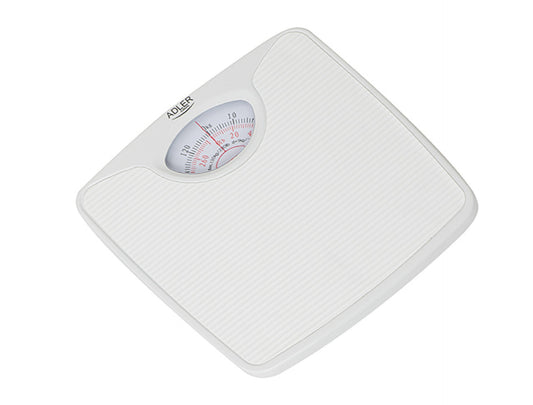 Cantar mecanic pentru baie, capacitate 130 kg, alb, Adler AD8151w