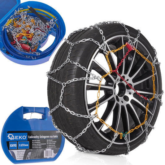 Set lanturi de zapada pentru roti KN90 3.5 / 12 mm, Geko G73873