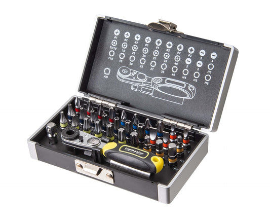 Set tubulare si biti, 1/4", 1/2", 4-32 mm, 32 elemente, Topmaster 330158