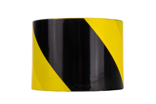 Banda de avertizare, galben / negru, 100 m x 70 mm, Geko G01826
