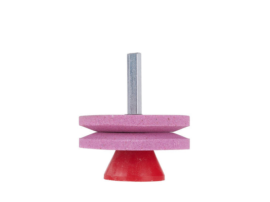 Ascutitor lame pentru masini de tuns iarba, 2 x 53 mm, suport HEX pentru burghiu, Geko G83061