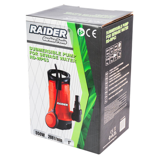 Pompa submersibila RD-WP63, 550 W, 1", 208 l / min, Raider 070170