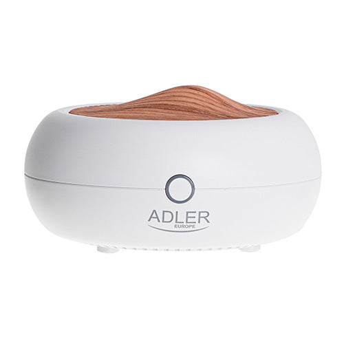Difuzor aromaterapie cu ultrasunete, lumina LED, USB, rezervor 70 ml, 3 moduri de functionare, alb, Adler AD7969