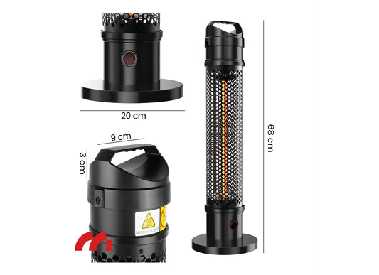 Incalzitor cu infrarosu INFRA1200, 360°, 1200 W, MalTec 111939