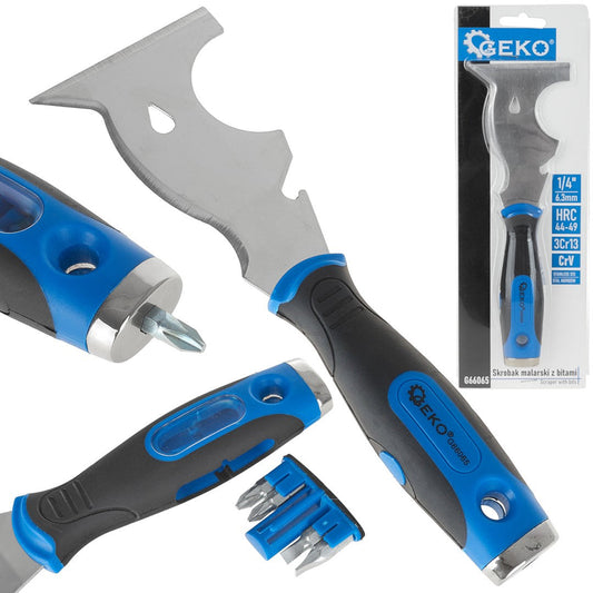 Set racleta pentru vopsea cu biti, 4 elemente, Geko G66065