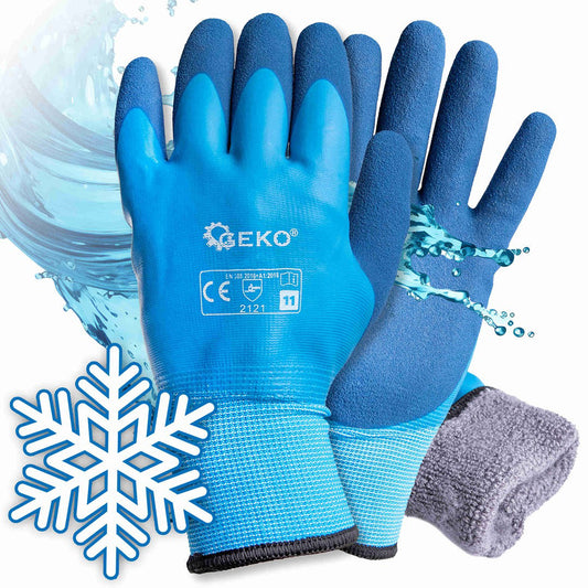 Manusi de iarna impermeabile, izolate, bumbac / latex, marimea 11, Geko G75045