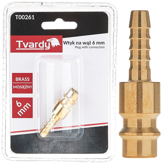 Adaptor alama pentru furtun pneumatic tip tata, 6 mm, Tvardy T00261
